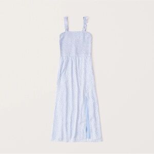 Abercrombie & Fitch Midi Blue Floral Dress. Size Small